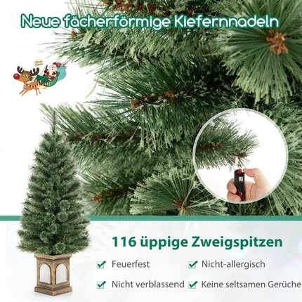 120 cm Pre-Lit Artificial Christmas Tree with Timer