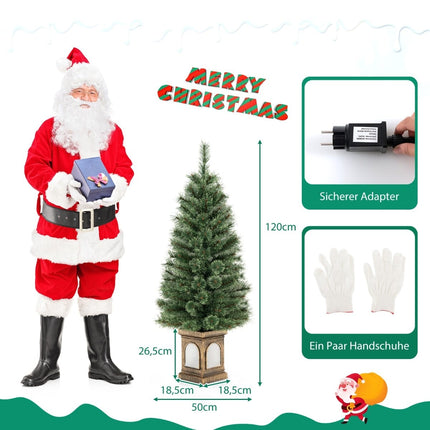 120 cm Pre-Lit Artificial Christmas Tree with Timer