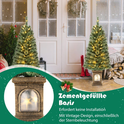 120 cm Pre-Lit Artificial Christmas Tree with Timer