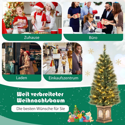 120 cm Pre-Lit Artificial Christmas Tree with Timer