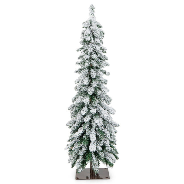 120 cm hoge kunstkerstboom met 225 PVC-takpunten en 100 ledlampjes