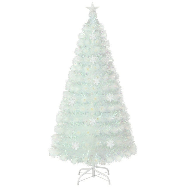 120 cm weißer künstlicher Weihnachtsbaum mit LED-Beleuchtung