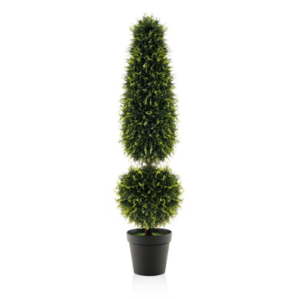 120 cm artificial plant artificial tree with pot potted boxwood topiary green