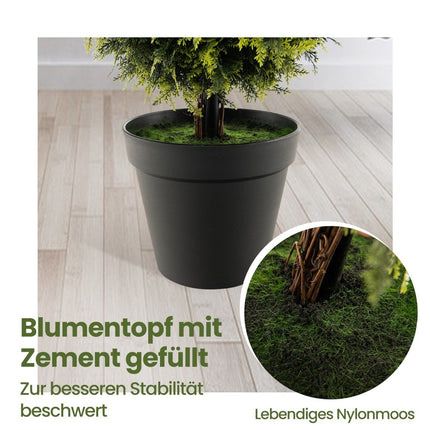 120 cm artificial plant artificial tree with pot potted boxwood topiary green
