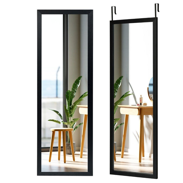 120 x 37 cm Wandspiegel Türspiegel mit höhenverstellbaren Aufhängehaken Spiegel für Schlafzimmer