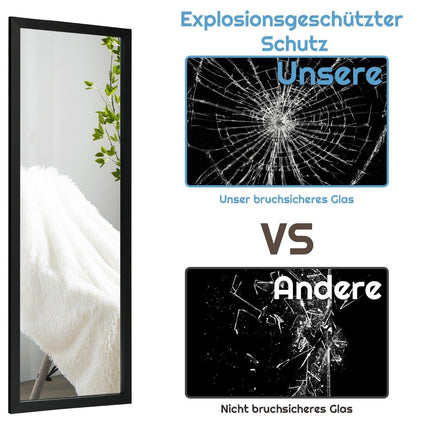 120 x 37 cm Wandspiegel Türspiegel mit höhenverstellbaren Aufhängehaken Spiegel für Schlafzimmer