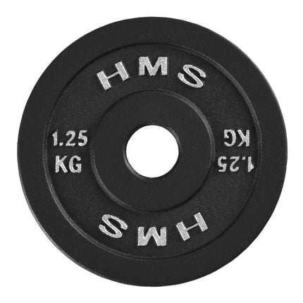 1,25 kg Hantelscheibe aus Gusseisen, Schwarz, 31 mm Loch