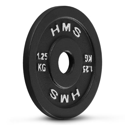 1,25 kg Hantelscheibe aus Gusseisen, Schwarz, 31 mm Loch