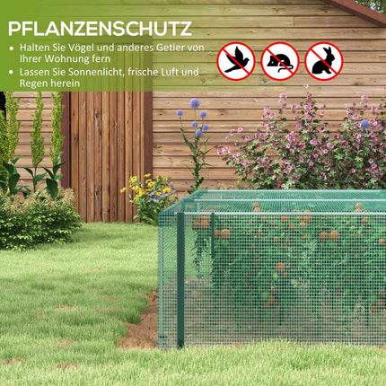 Gartenschutznetz für Pflanzen, 1,25M x 3,73M, Reißverschluss