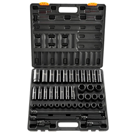 1/2-Inch Drive Impact Socket Set, 43 Pc, Metric 9-30mm