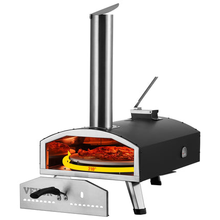 12-Inch Outdoor Pizza Oven – Wood Pellet, Rotating Stone