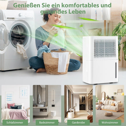 12L Dehumidifier with 24H Timer, 2.2L Tank for 10-15m² Rooms