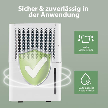 12L Dehumidifier with 24H Timer, 2.2L Tank for 10-15m² Rooms
