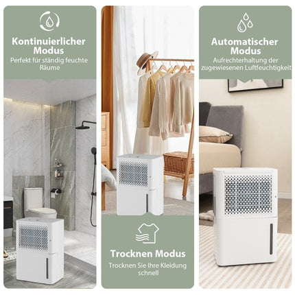 12L Dehumidifier with 24H Timer, 2.2L Tank for 10-15m² Rooms