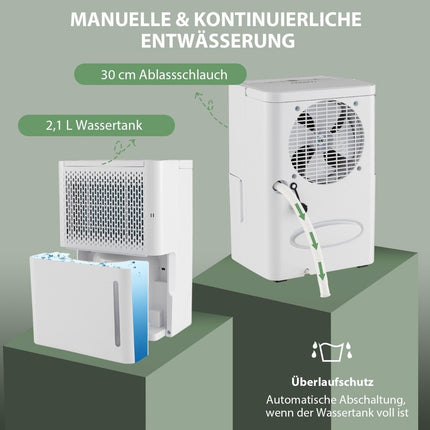 12L Dehumidifier with 24H Timer, 2.2L Tank for 10-15m² Rooms