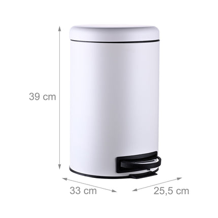 12L Step Bin with Inner Bucket – Soft-Close Lid