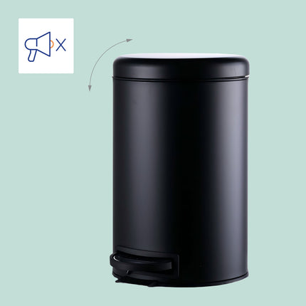 12L Step Bin with Soft-Close Lid and Inner Bucket