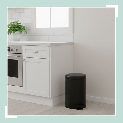 12L Step Bin with Soft-Close Lid and Inner Bucket