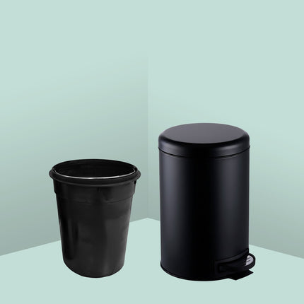 12L Step Bin with Soft-Close Lid and Inner Bucket