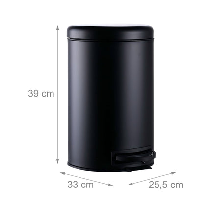 12L Step Bin with Soft-Close Lid and Inner Bucket
