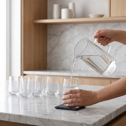 12-Piece Glass Drinking Set – 6 Longdrink & 6 Water Glasses
