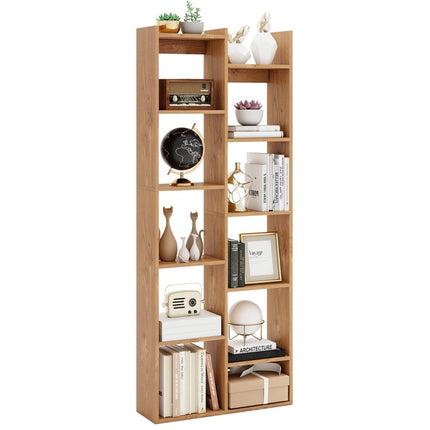 12-Tier Bookshelf with Anti-Tip Safety, Tree Design