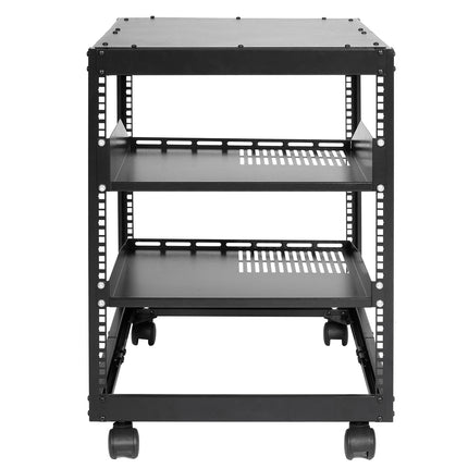 12U Open Frame Server Rack, 19-Inch, 23-40 In Depth