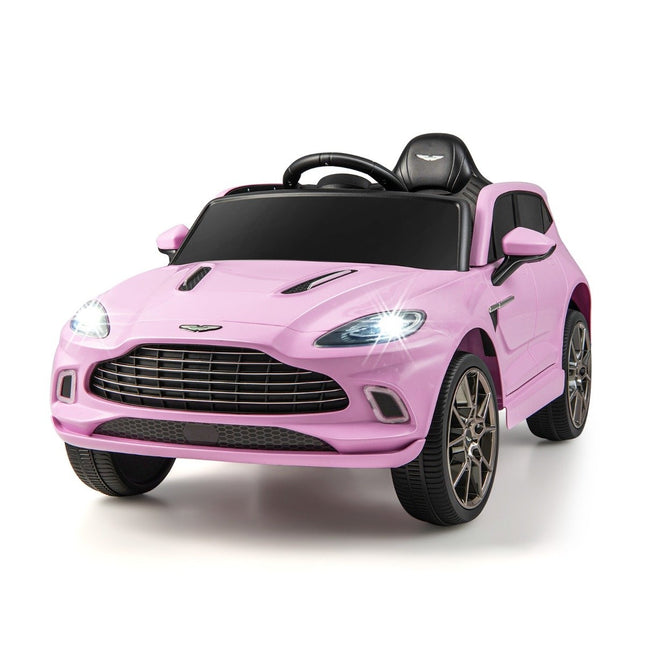 12V Aston Martin DBX Kinderauto mit 2.4G Fernbedienung 1,4-2,5 km/h rosa