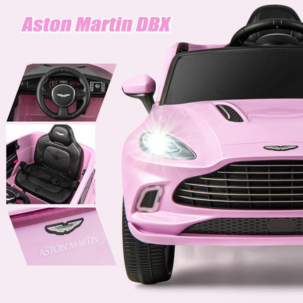 12V Aston Martin DBX children's car with 2.4G remote control 1.4-2.5 km/h pink