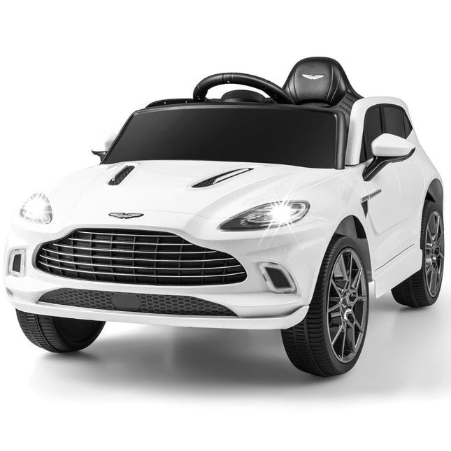 12V Aston Martin DBX Kinderauto mit 2.4G Fernbedienung 1,4-2,5 km/h weiß
