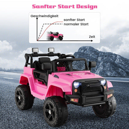 12V Batteriebetriebenes Kinderfahrzeug Elektro Kinderfahrzeug mit Fernbedienung Rosa