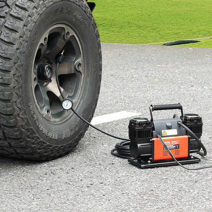 12V Dual-Cylinder Tire Inflator, 10.6 CFM, 150 PSI