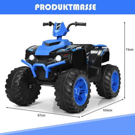 12V Elektro Kinderquad mit Scheinwerfer Mini Elektroquad mit Musik &amp; Hupe 4 Räder Kinderquad 2,8-5 km/h für Kinder ab 3 Jahren Blau