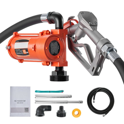 12V Fuel Transfer Pump 57 L/min, Manual Nozzle Kit