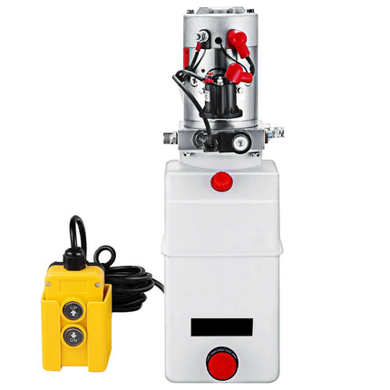 12V Hydraulic Power Unit, 6-Quart, Single-Acting, Remote