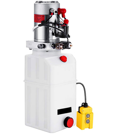 12V Hydraulic Power Unit, 6-Quart, Single-Acting, Remote