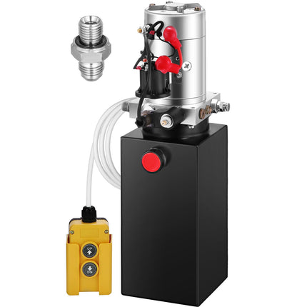 12V Hydraulic Power Unit, Single-Acting, 6 Qt 3200 PSI