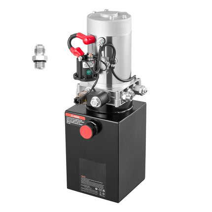 12V Hydraulic Power Unit, Single-Acting, 6-Qt Reservoir