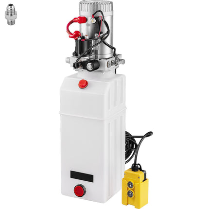 12V Hydraulic Power Unit, Single-Acting, 8-Quart Tank