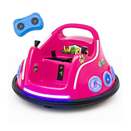 12V Kids Bumper Car, 360° Spin, Music & Remote Control