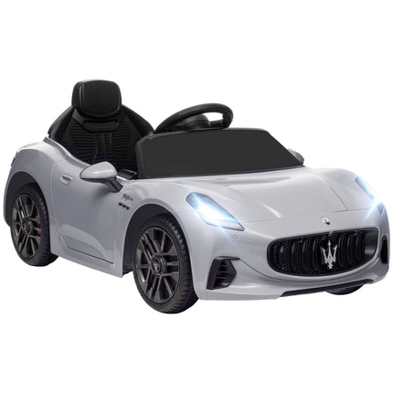 12V Kinder Elektroauto mit LED-Lichtern, Musik, Grau