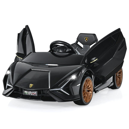 12V Kinder-Elektroauto mit Fernbedienung, Schwarz, 108x64x41 cm