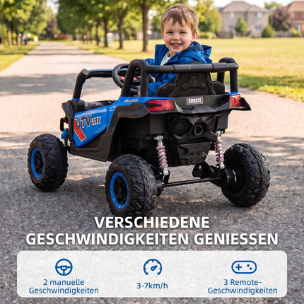 12V Kids Electric Car with Remote, Blue, Ages 3-5