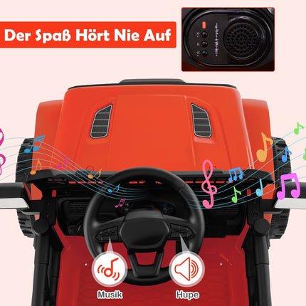 Dětské elektrické auto 12V s ovladačem, hudbou a LED světly