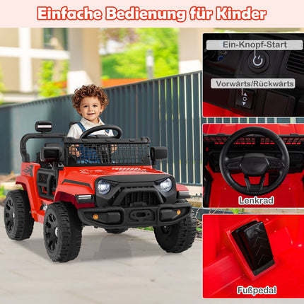 Dětské elektrické auto 12V s ovladačem, hudbou a LED světly