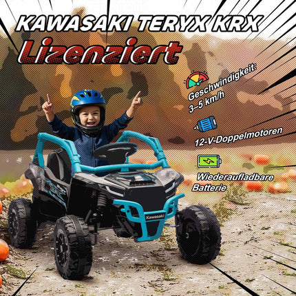 12V Kids Electric Off-Road Vehicle, Remote, LED, Blue