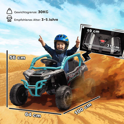 12V Kids Electric Off-Road Vehicle, Remote, LED, Blue