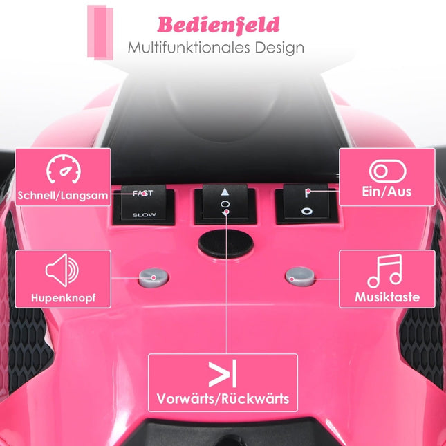 12V Kinder Elektro-Quad mit Musik & LED-Lichtern