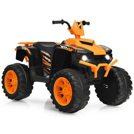 12V Kids Electric Quad with Lights, Music & Horn, Orange