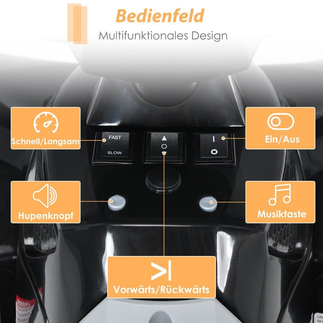 12V Kinder Elektro Quad mit Musik, Hupe, LED-Leuchten